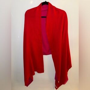 Janavi pink & red cashmere scarf